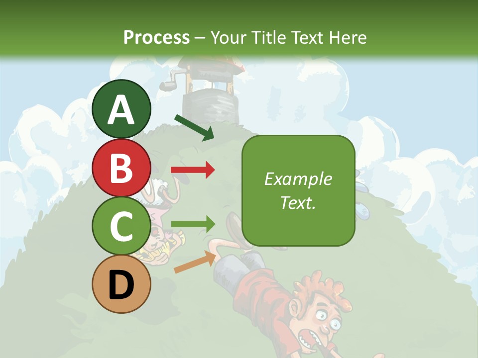 Girl Well Water PowerPoint Template