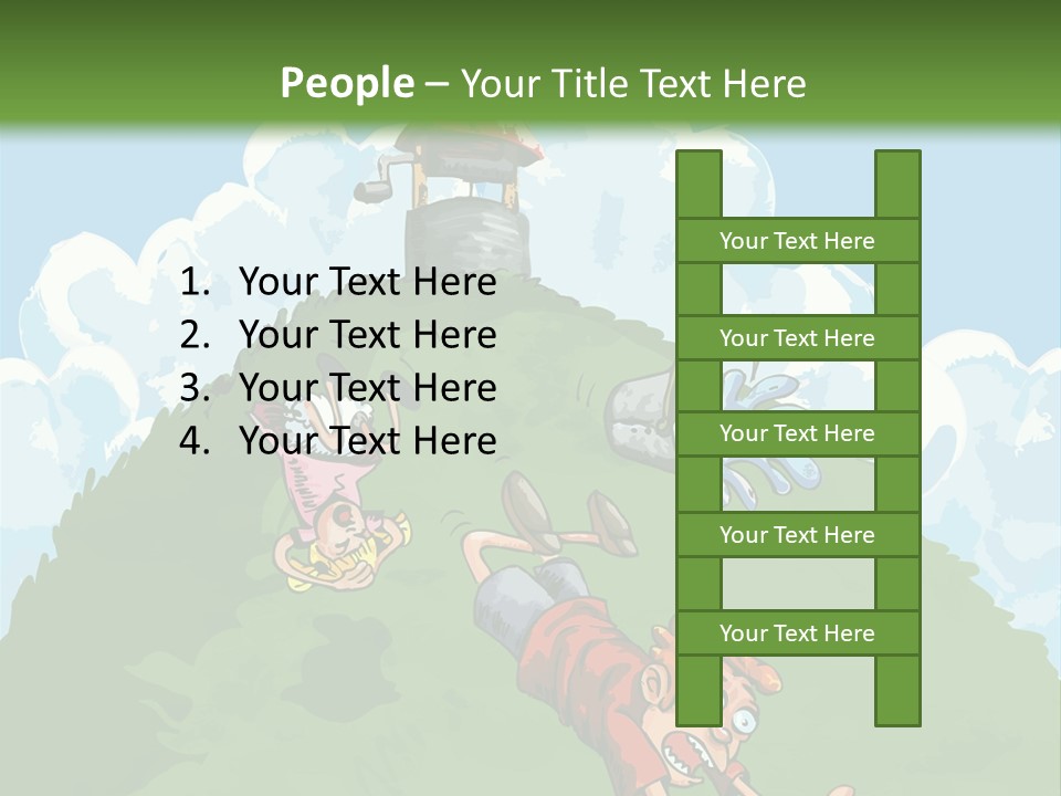 Girl Well Water PowerPoint Template