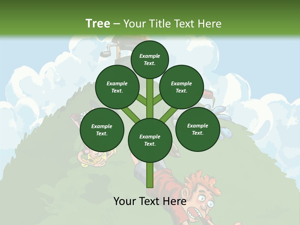 Girl Well Water PowerPoint Template