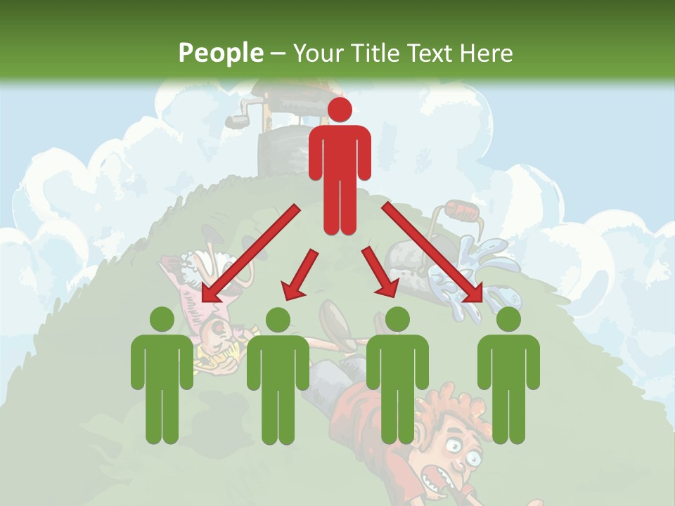 Girl Well Water PowerPoint Template