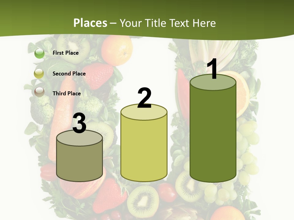 White Alphabet Freshness PowerPoint Template