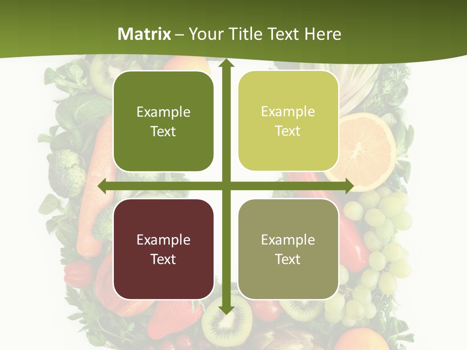 White Alphabet Freshness PowerPoint Template