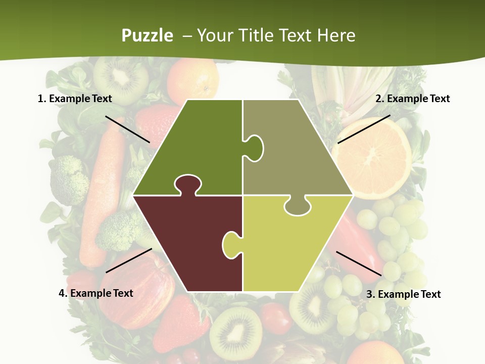 White Alphabet Freshness PowerPoint Template