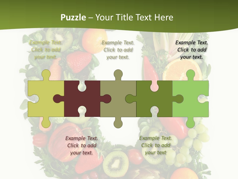 White Alphabet Freshness PowerPoint Template