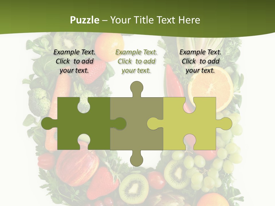 White Alphabet Freshness PowerPoint Template