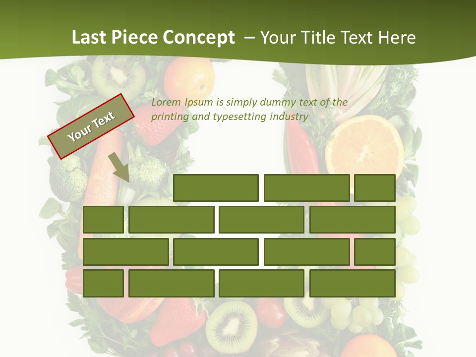 White Alphabet Freshness PowerPoint Template