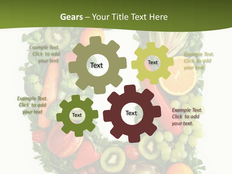 White Alphabet Freshness PowerPoint Template