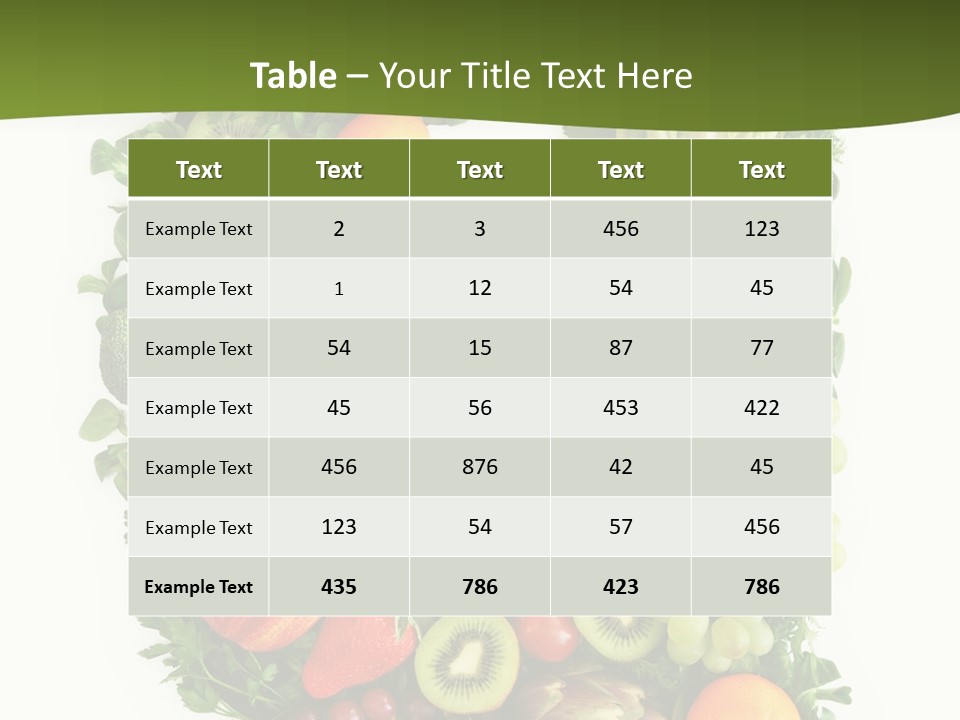 White Alphabet Freshness PowerPoint Template