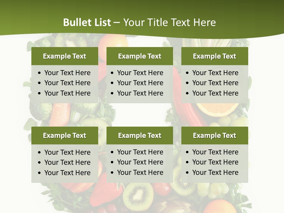 White Alphabet Freshness PowerPoint Template