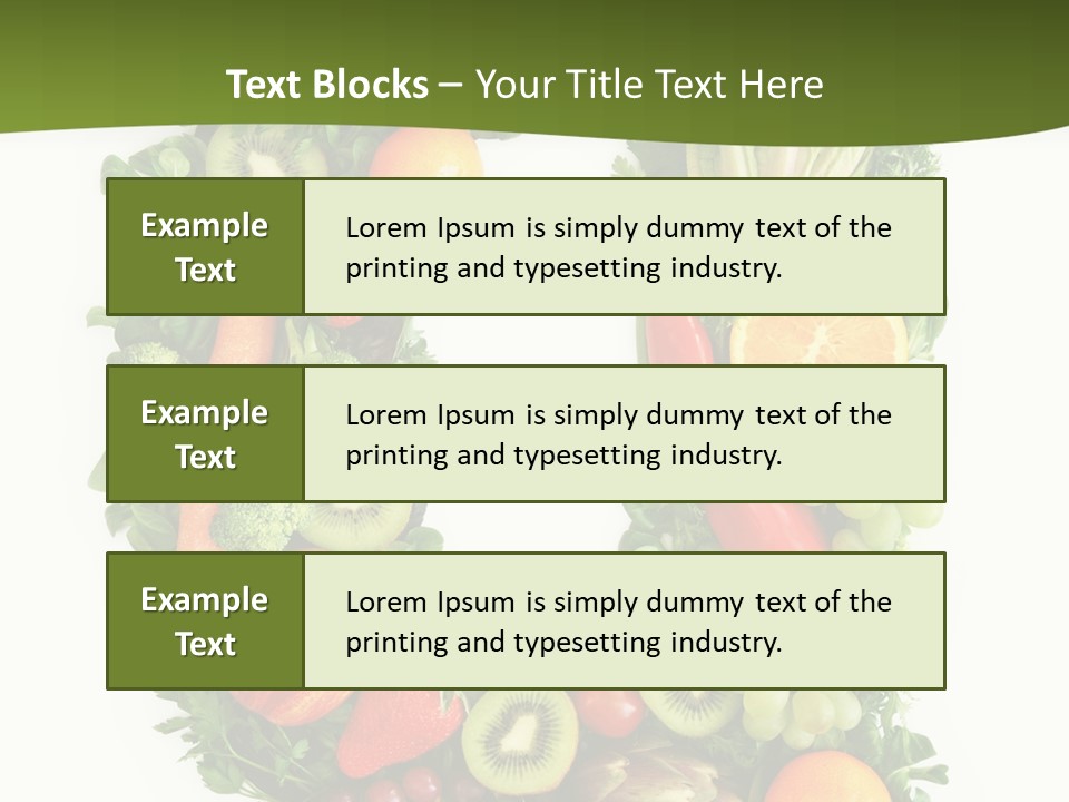 White Alphabet Freshness PowerPoint Template