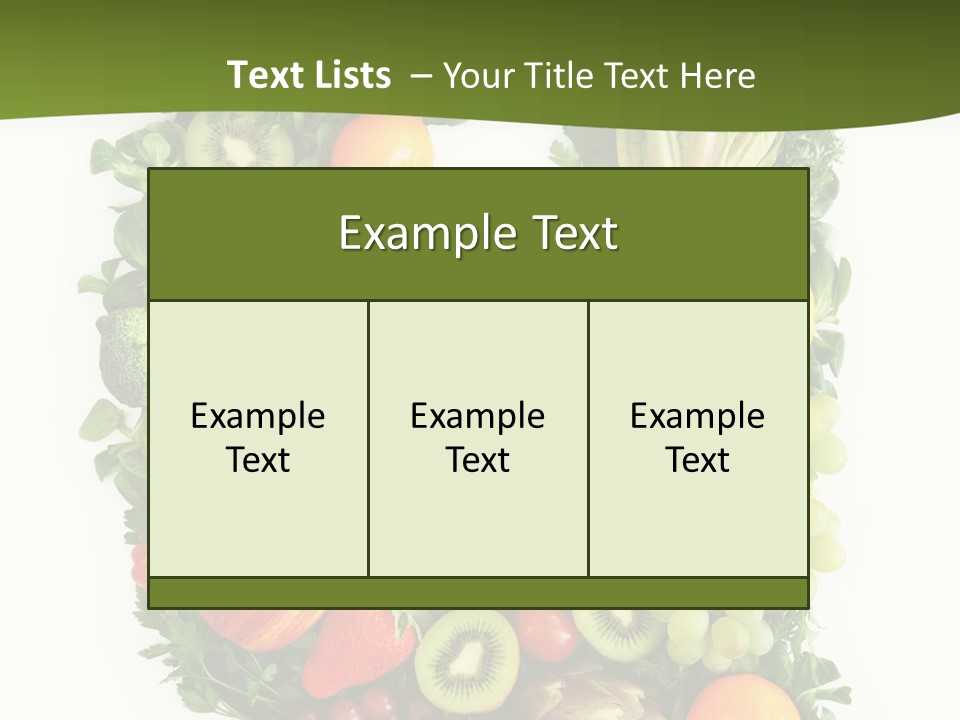 White Alphabet Freshness PowerPoint Template