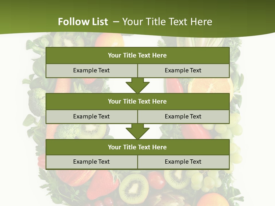White Alphabet Freshness PowerPoint Template