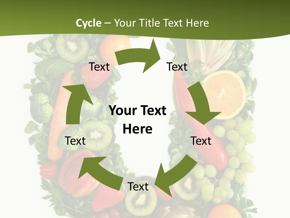 White Alphabet Freshness PowerPoint Template