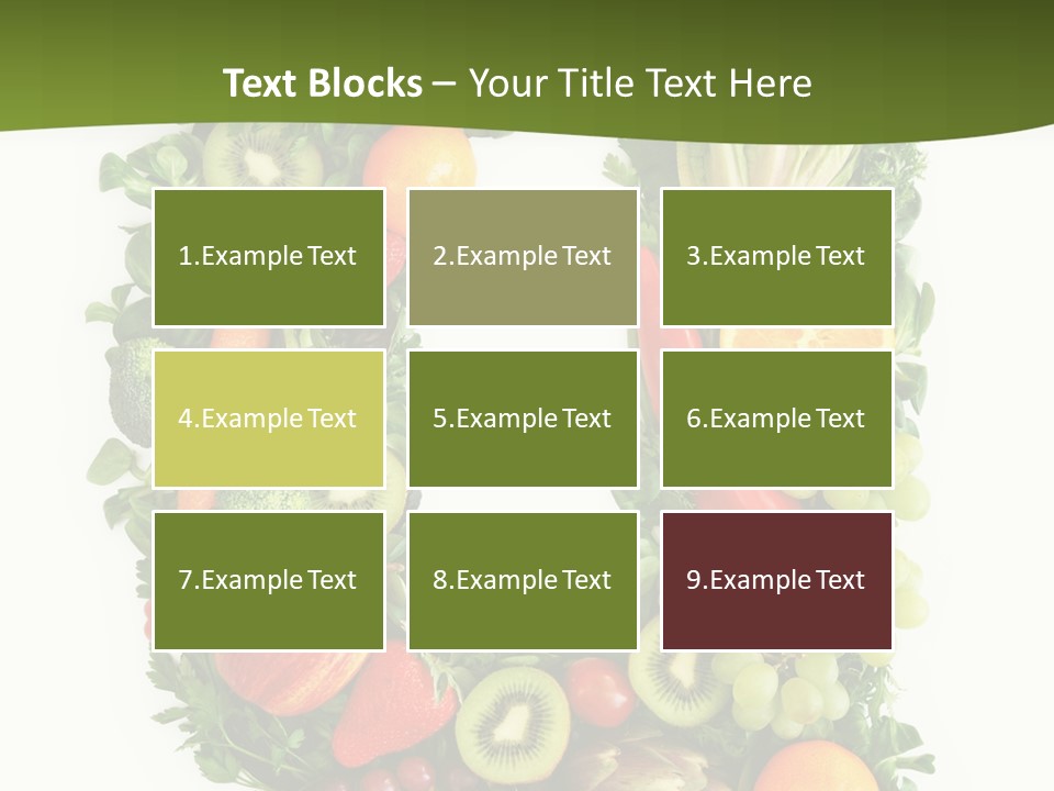 White Alphabet Freshness PowerPoint Template