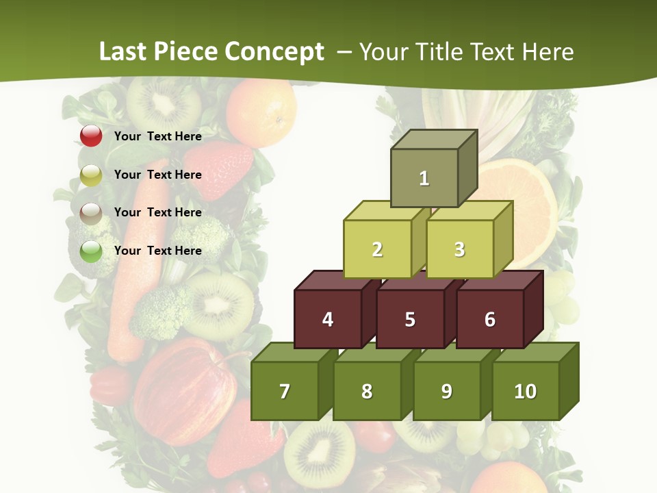White Alphabet Freshness PowerPoint Template