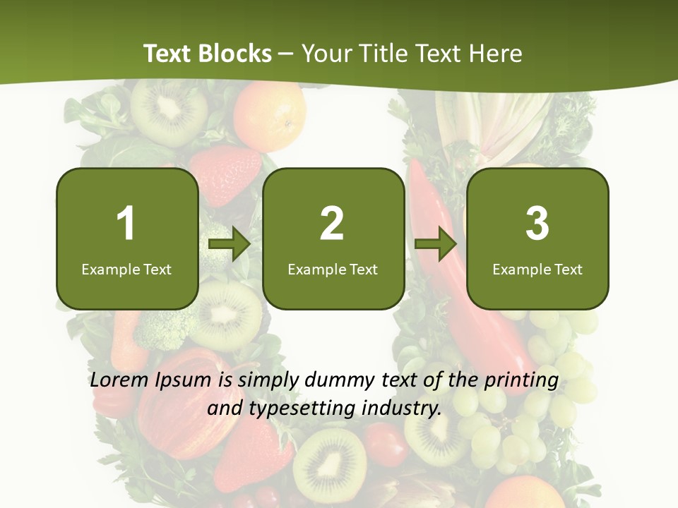 White Alphabet Freshness PowerPoint Template