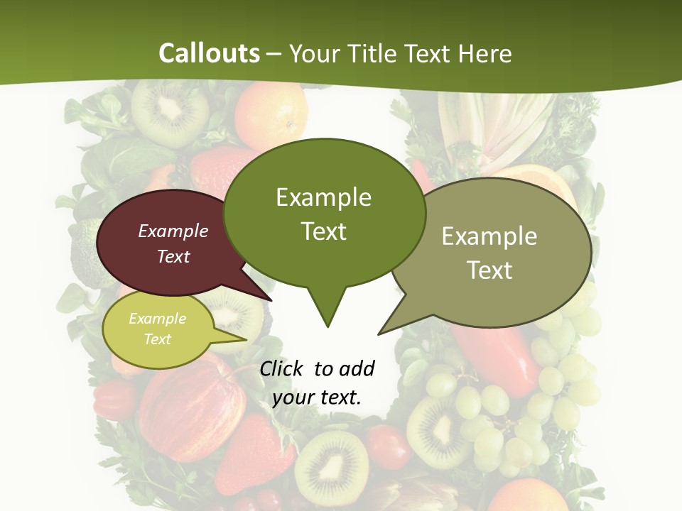 White Alphabet Freshness PowerPoint Template