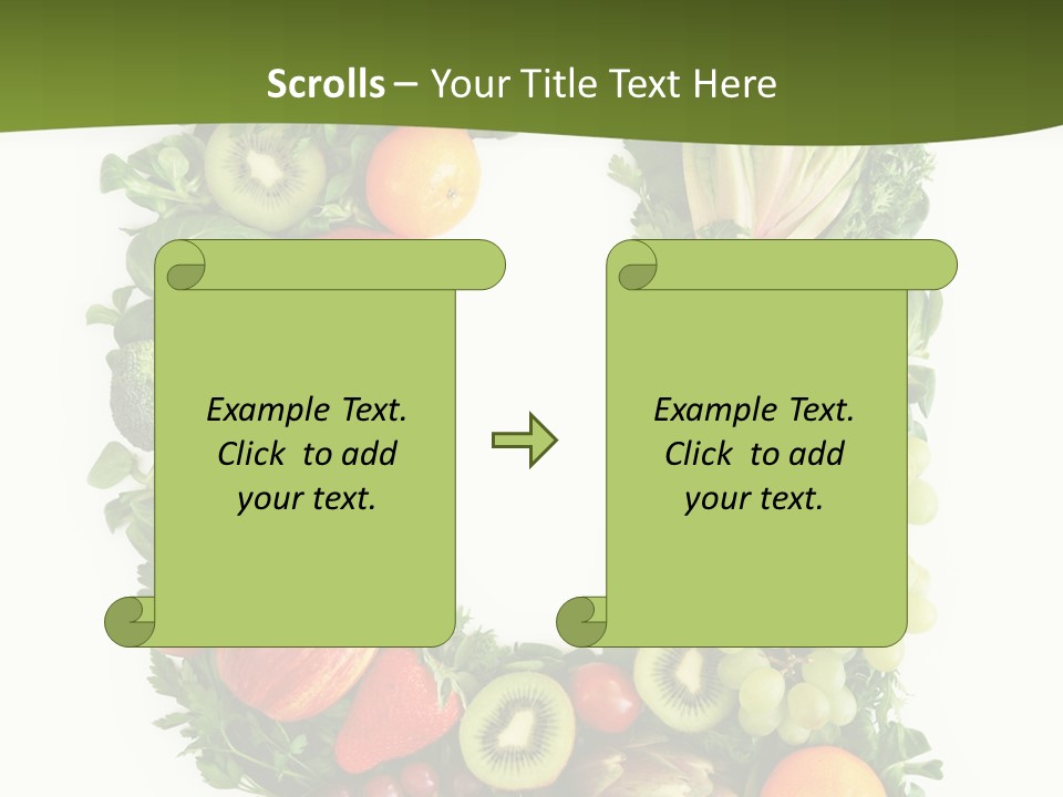 White Alphabet Freshness PowerPoint Template