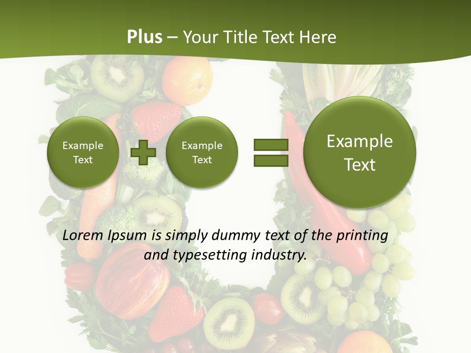 White Alphabet Freshness PowerPoint Template