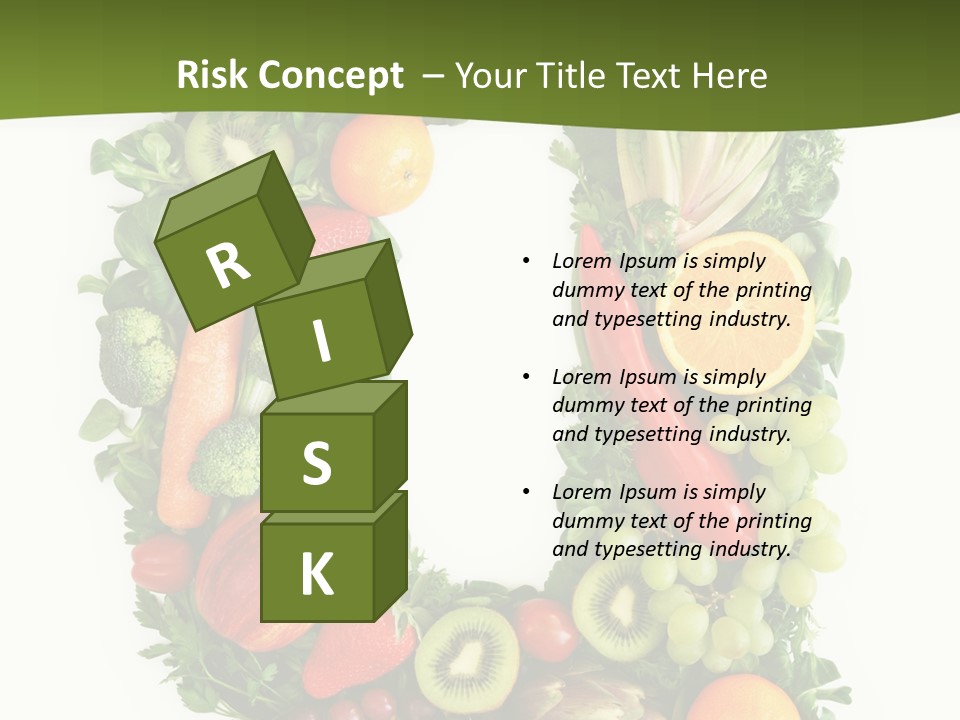 White Alphabet Freshness PowerPoint Template