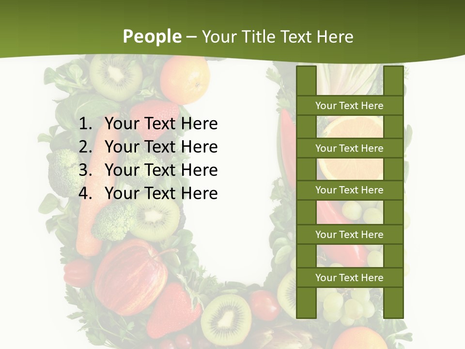 White Alphabet Freshness PowerPoint Template