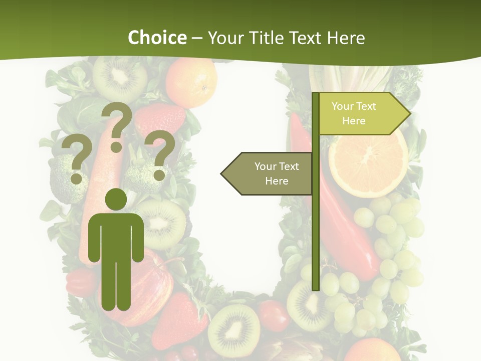 White Alphabet Freshness PowerPoint Template