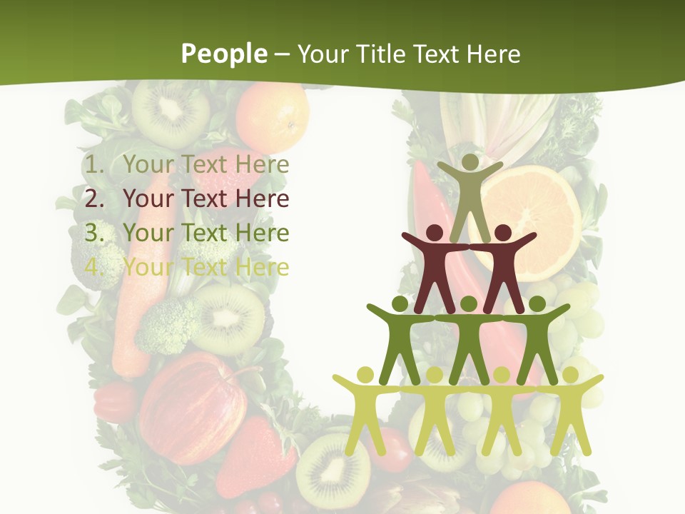 White Alphabet Freshness PowerPoint Template