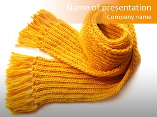 Accessory Scarf Warm PowerPoint Template