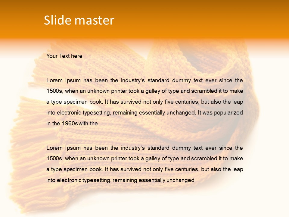 Accessory Scarf Warm PowerPoint Template