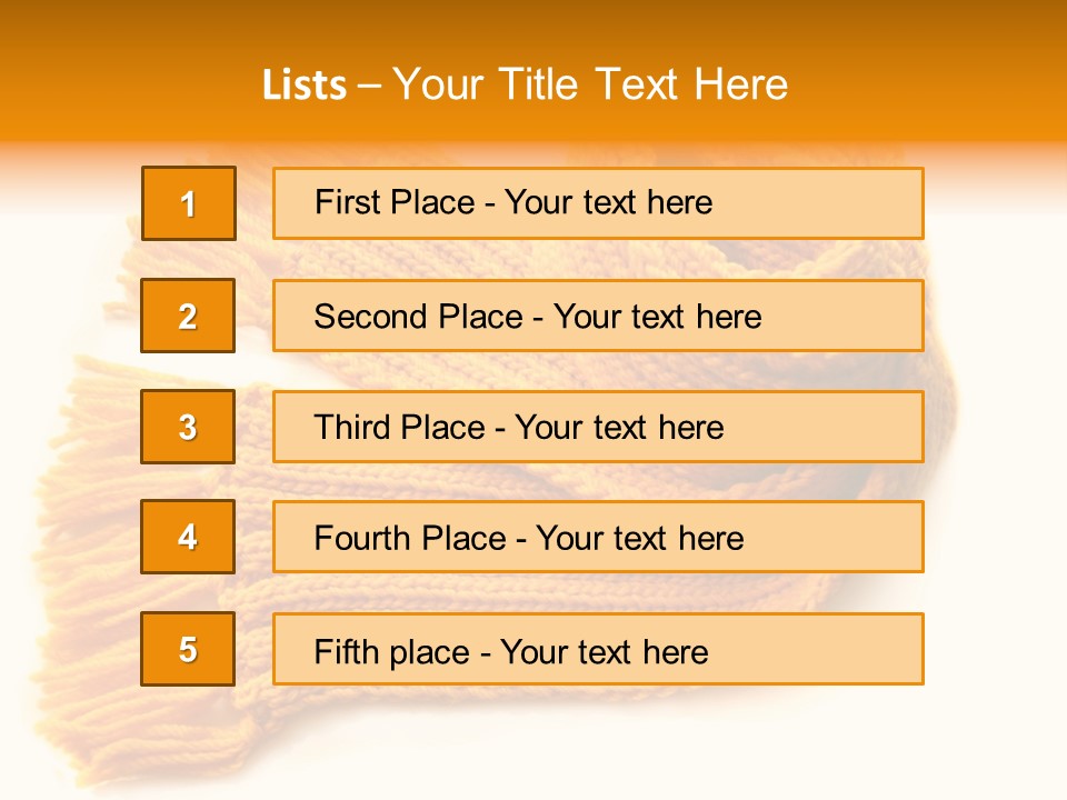 Accessory Scarf Warm PowerPoint Template