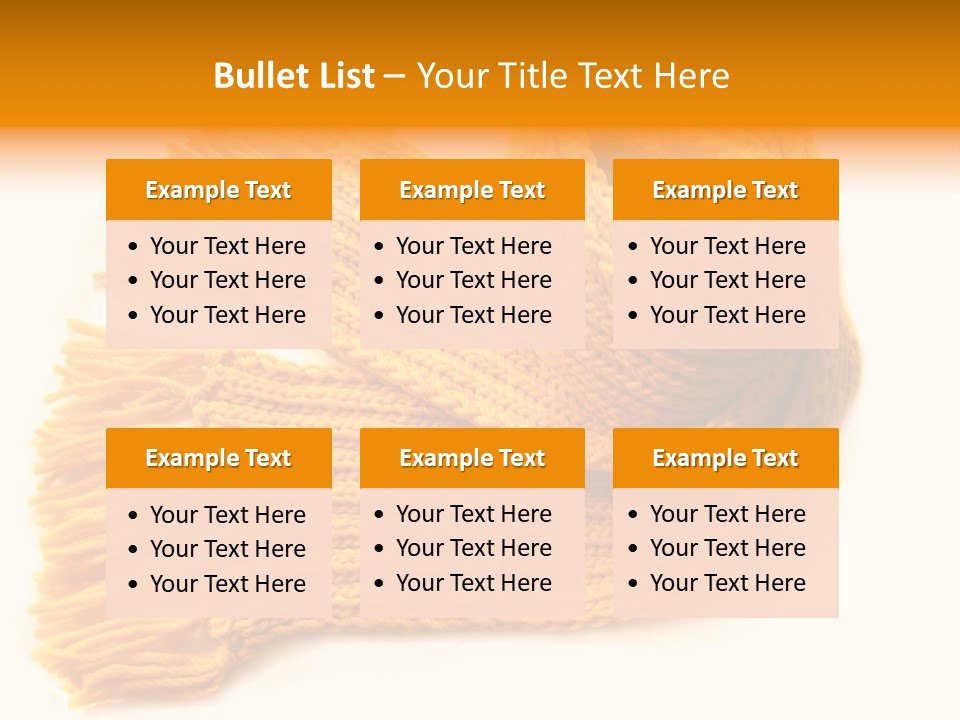 Accessory Scarf Warm PowerPoint Template