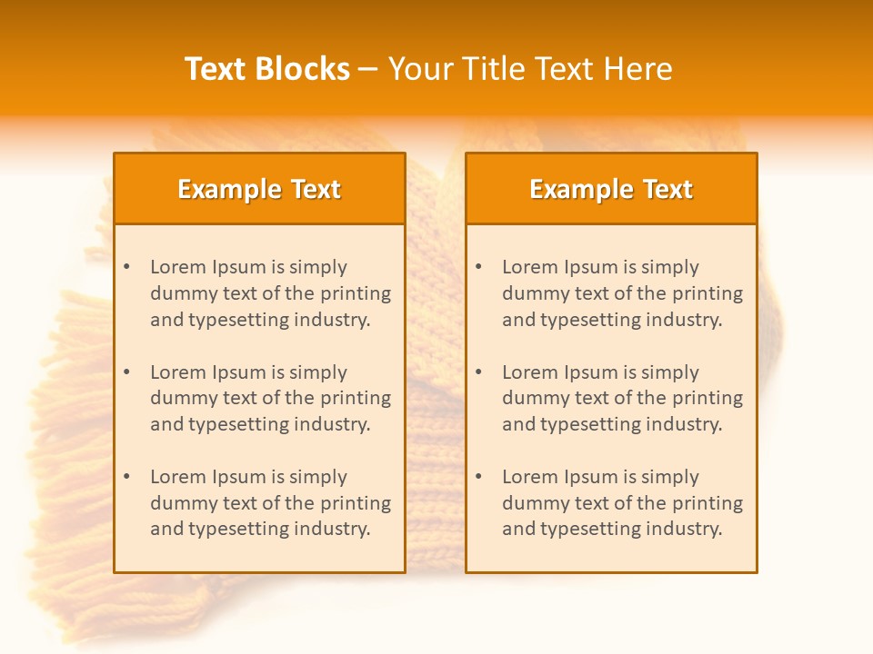 Accessory Scarf Warm PowerPoint Template