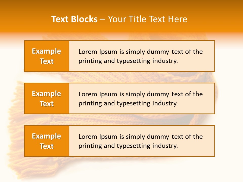 Accessory Scarf Warm PowerPoint Template