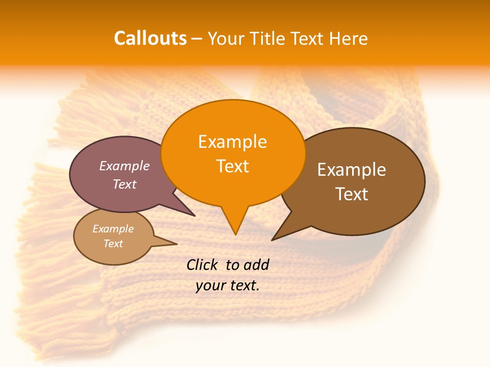 Accessory Scarf Warm PowerPoint Template