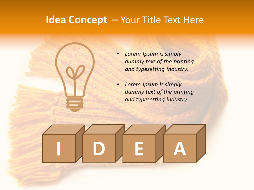 Accessory Scarf Warm PowerPoint Template