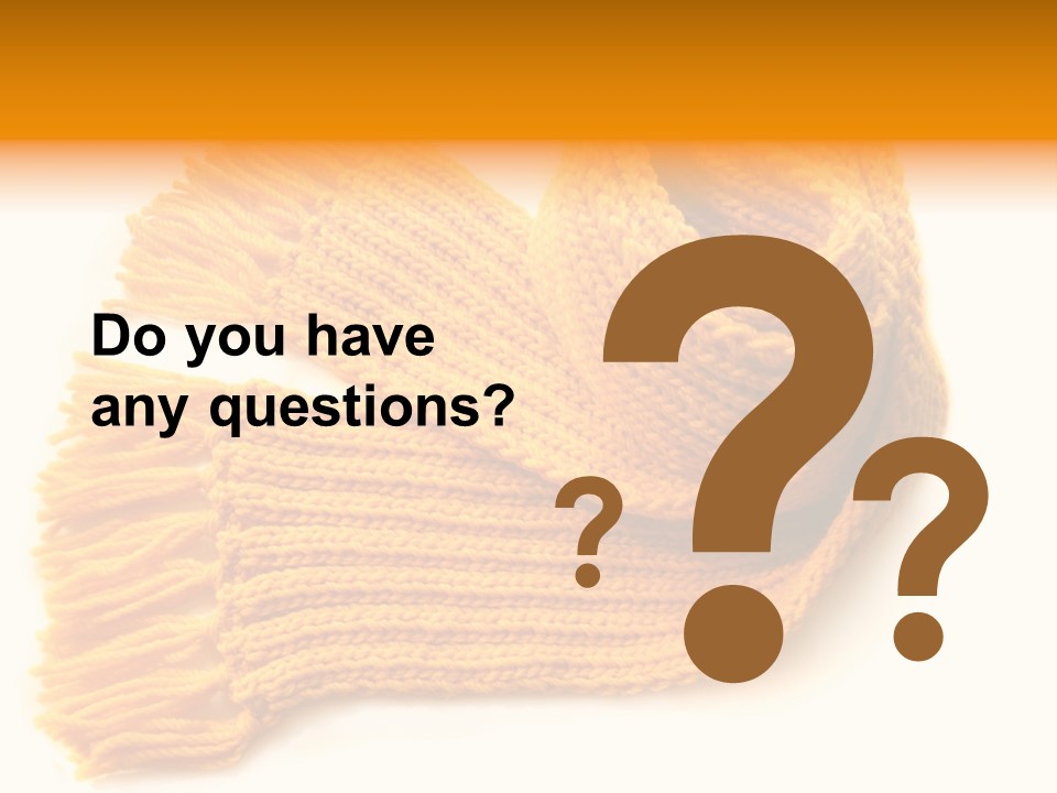 Accessory Scarf Warm PowerPoint Template