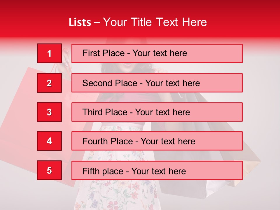 Fashion Woman Happy PowerPoint Template