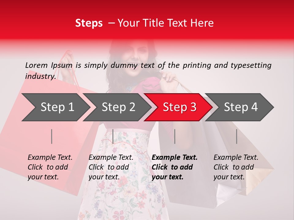 Fashion Woman Happy PowerPoint Template