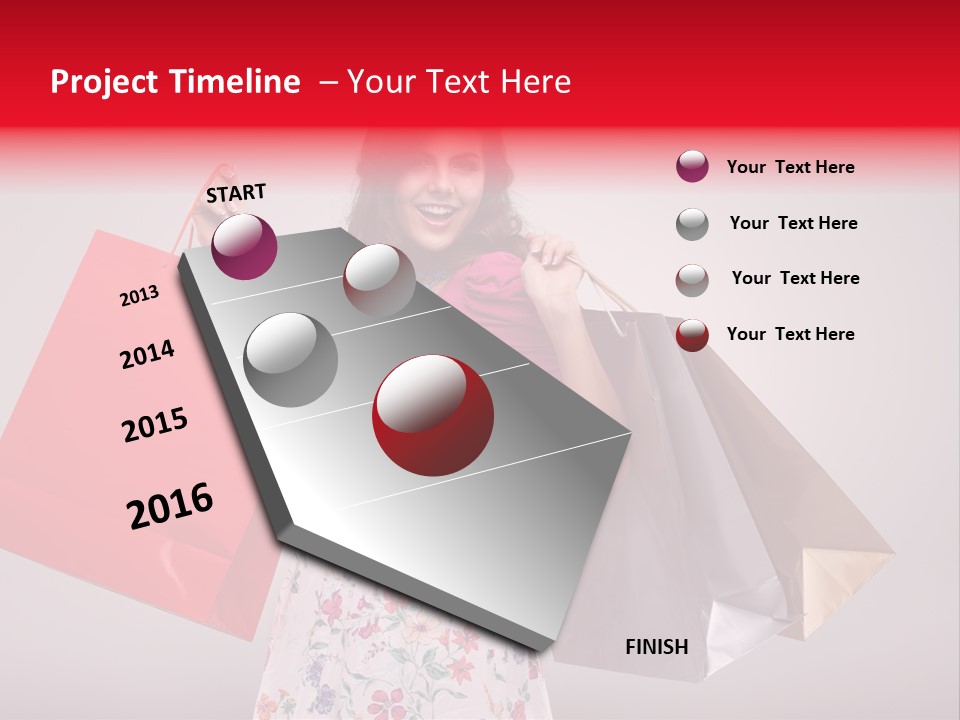 Fashion Woman Happy PowerPoint Template