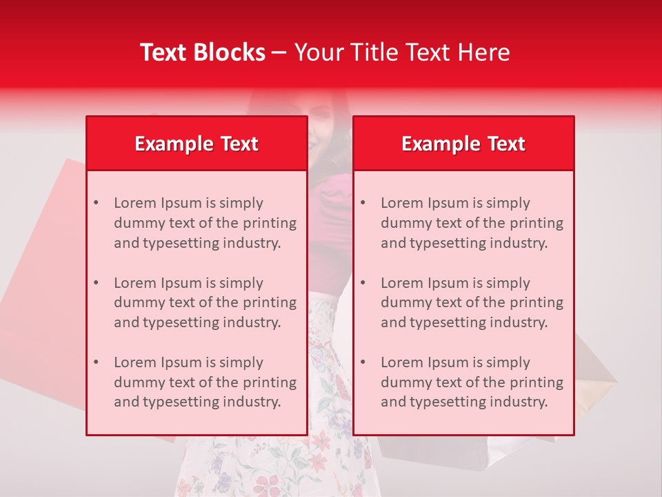 Fashion Woman Happy PowerPoint Template