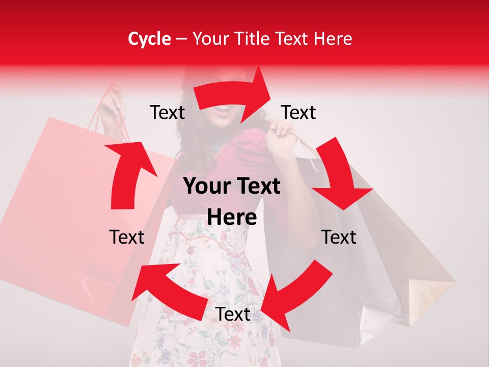 Fashion Woman Happy PowerPoint Template