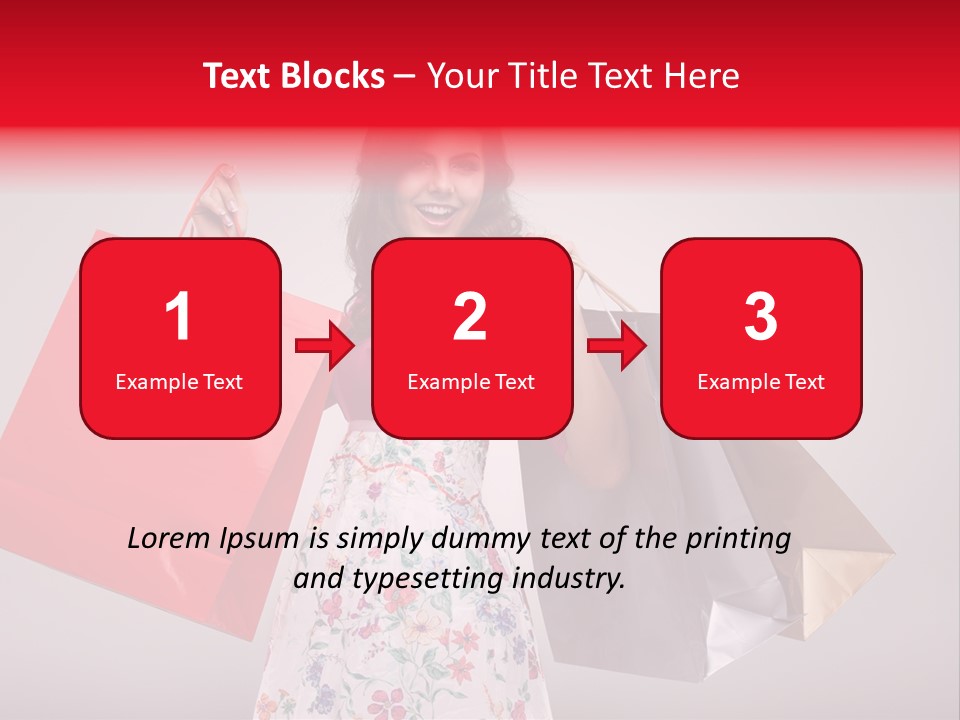 Fashion Woman Happy PowerPoint Template