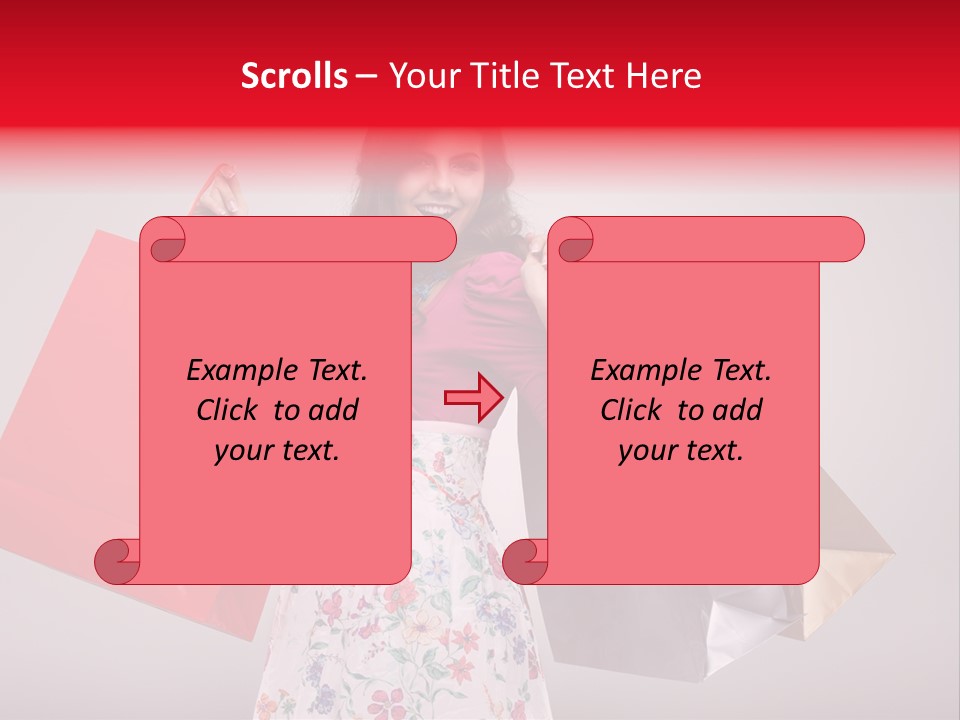 Fashion Woman Happy PowerPoint Template