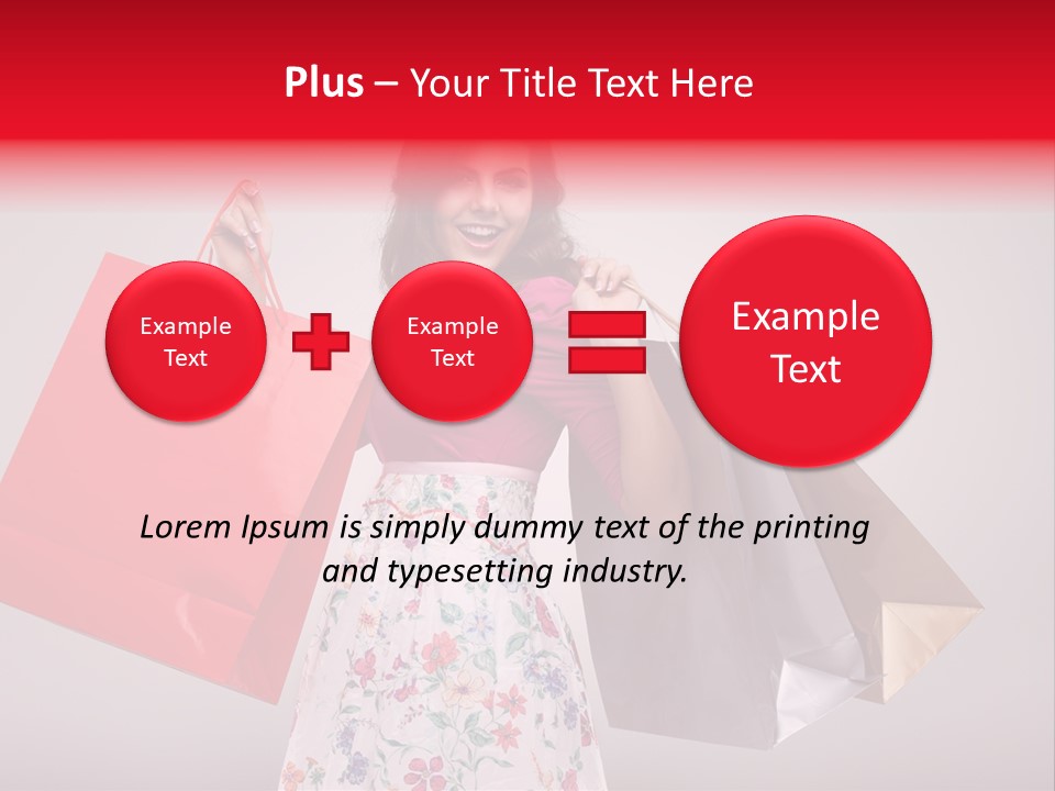 Fashion Woman Happy PowerPoint Template