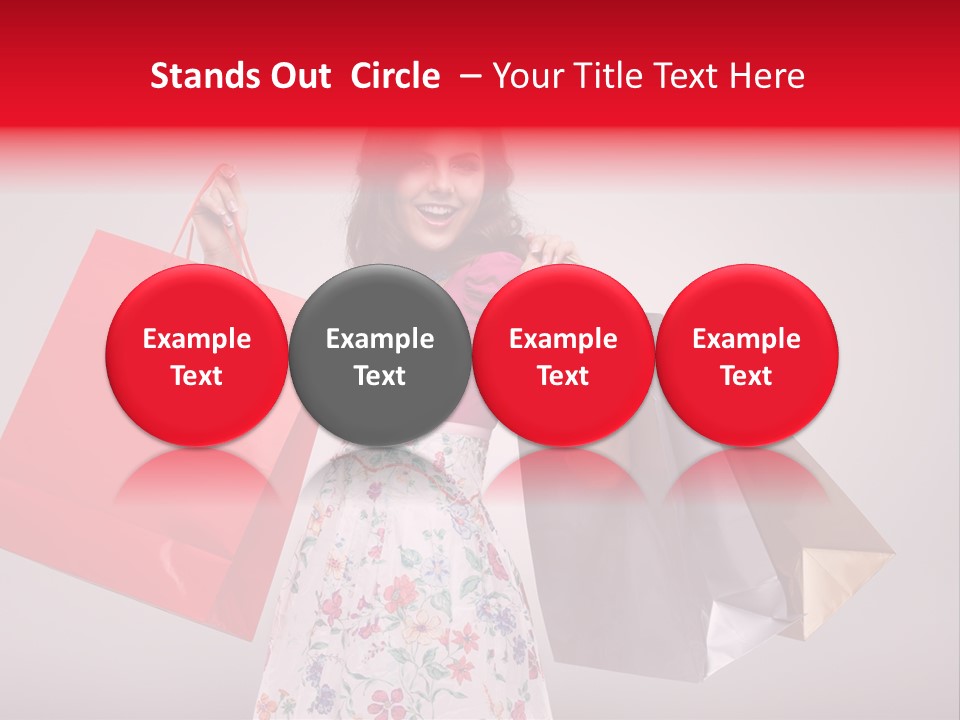 Fashion Woman Happy PowerPoint Template