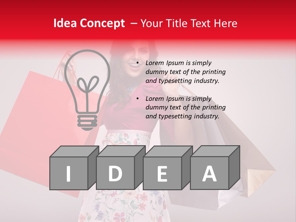 Fashion Woman Happy PowerPoint Template