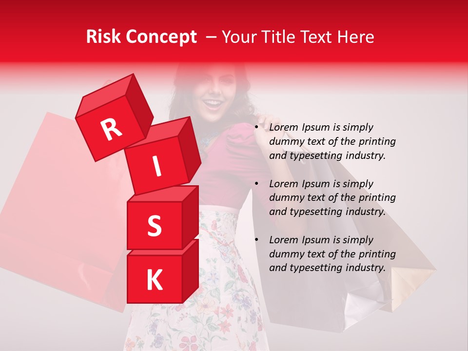 Fashion Woman Happy PowerPoint Template