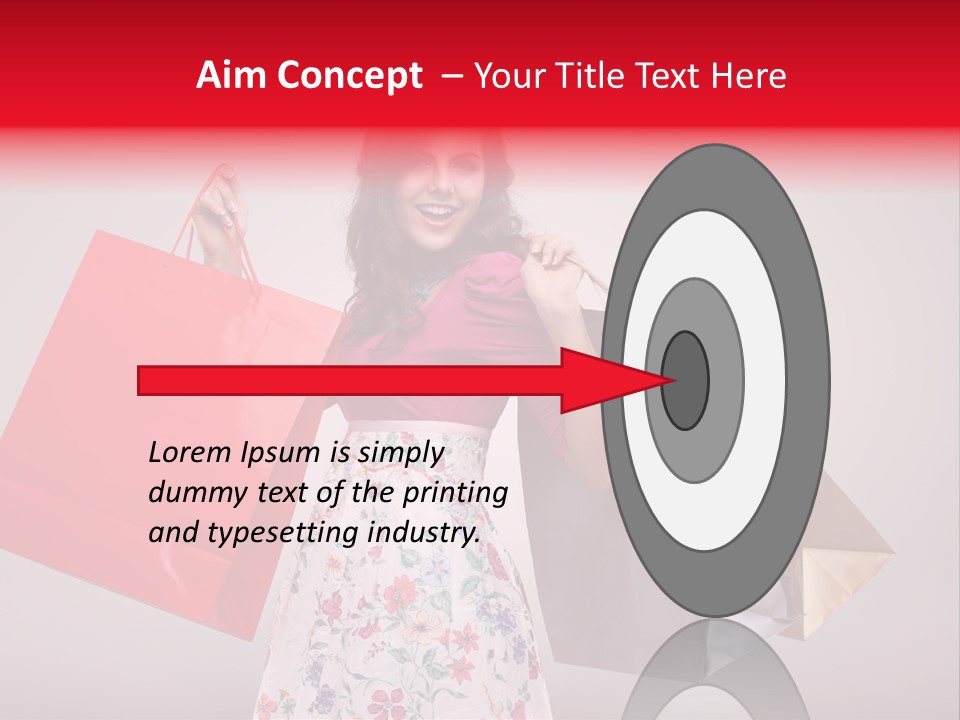 Fashion Woman Happy PowerPoint Template