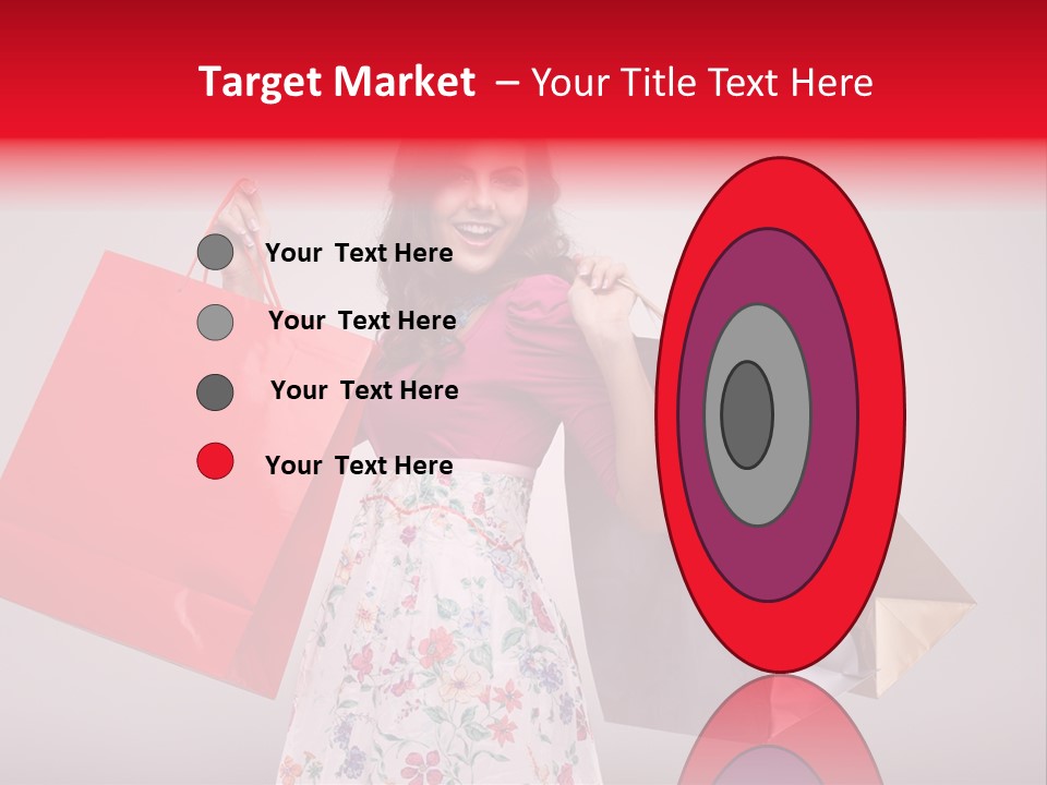 Fashion Woman Happy PowerPoint Template