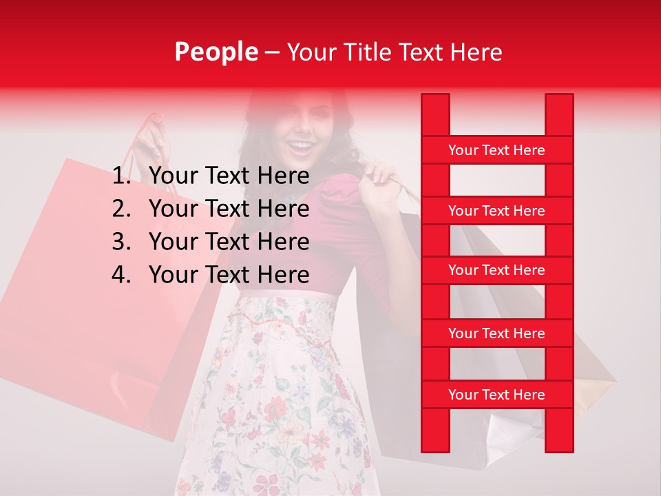 Fashion Woman Happy PowerPoint Template